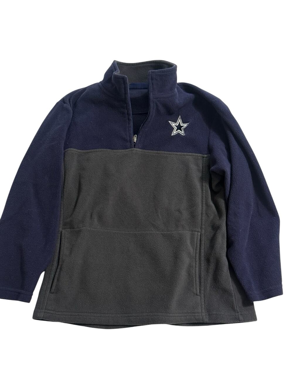 NFL Dallas Cowboys Quarter Zip Fleece Pullover Jacket  - Youth Large 16-18